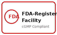 Manufactured in an FDA-registered facility